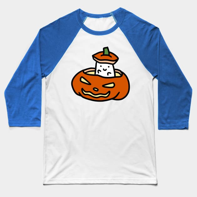 Ghost Pumpkin Baseball T-Shirt by saradaboru